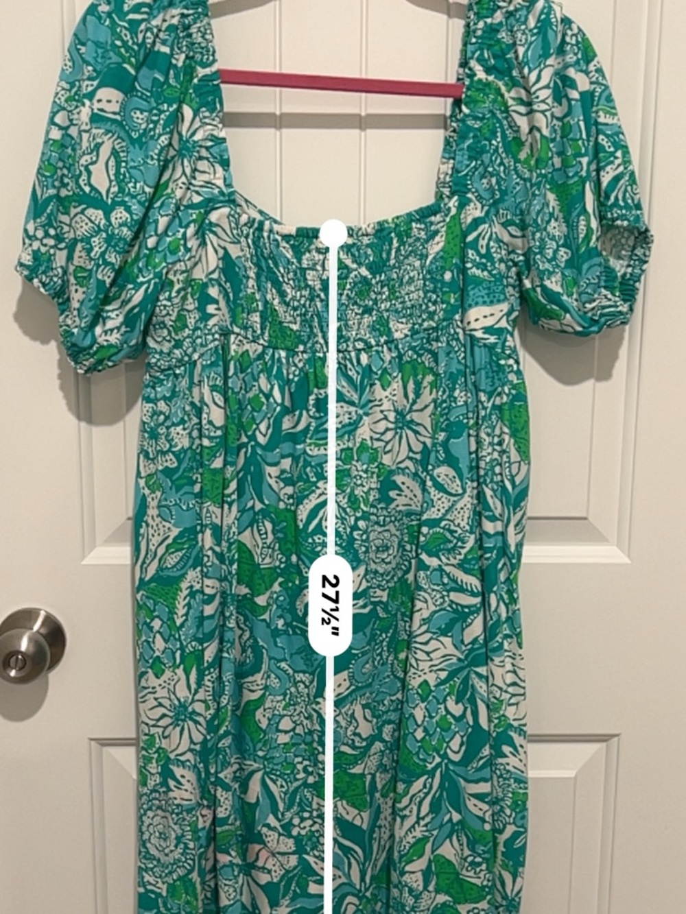 Lilly Pulitzer Green and Teal Floral Midi Dress - Picture 5 of 5